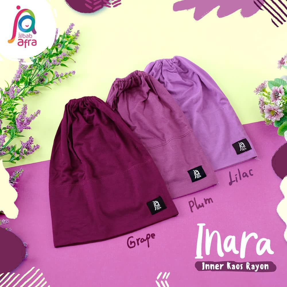 INARA Ciput Bahan Kaos Rayon INNER Jilbab Afra - Adem dan Nyaman