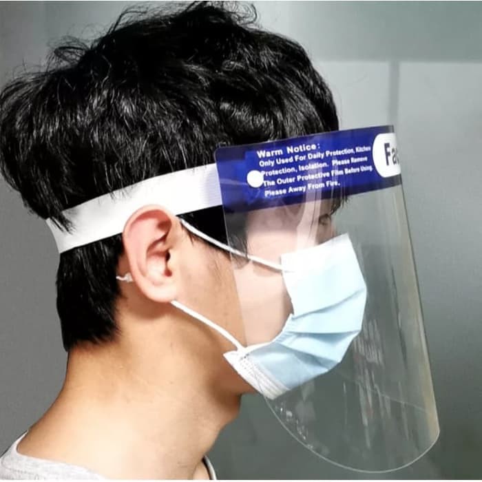 PELINDUNG WAJAH MASKER -FACE SHIELD PROTECTOR / APD Face shield/ pelindung wajah local - FACE SHIELD