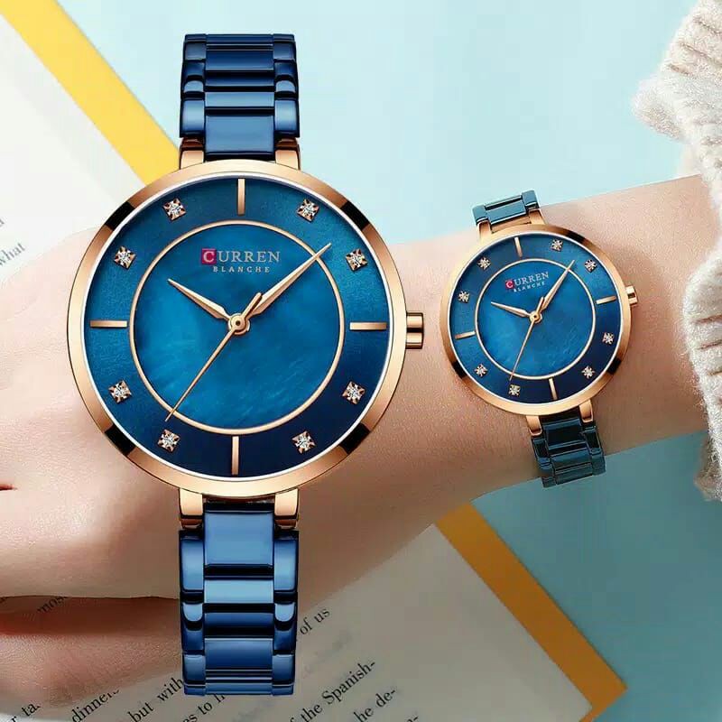 JAM TANGAN WANITA ORIGINAL CURREN 9051 STAINLESS WATERRESIST 30M PLUSBOX CURREN
