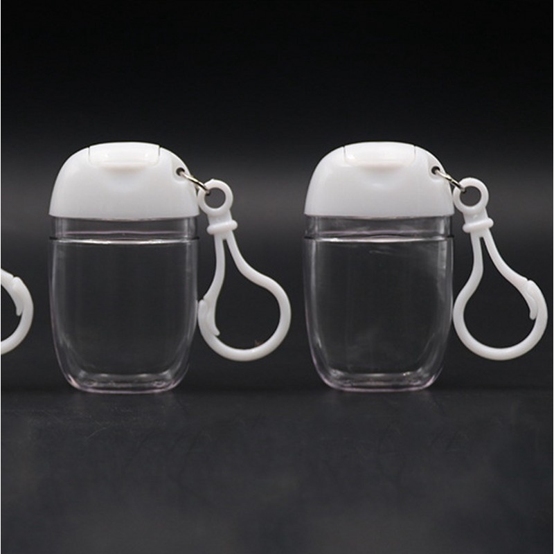 [30ml Flip-top Portable Travel Dispenser Bottle with Hook] [Transparent Airtight Perfume Bottle] [for Dispensing Toner &amp; Lotion &amp; Hand Sanitizer]