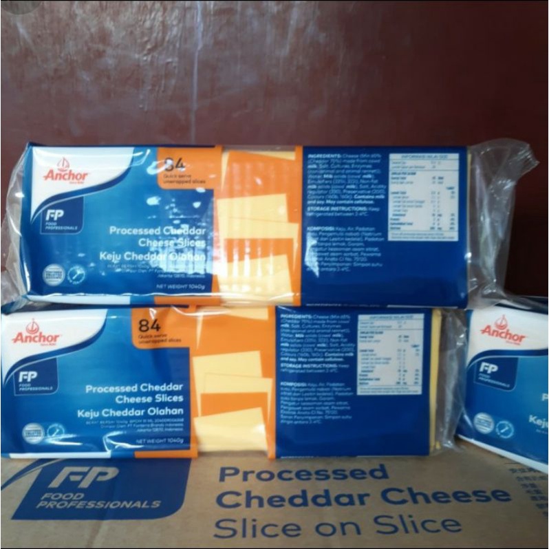 

red cheese cheddar slice quick melt anchor 1,2kg 84 slice keju slice