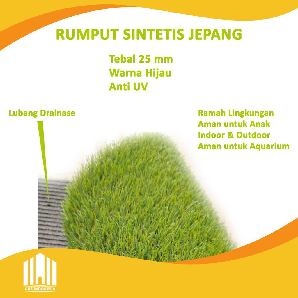 Rumput Sintetis Swiss Jepang 25 mm Uk. 100 x 50 cm Best Quality