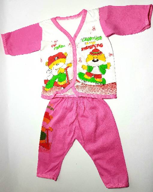 Setelan Baju Bayi Panjang Warna Warni S08