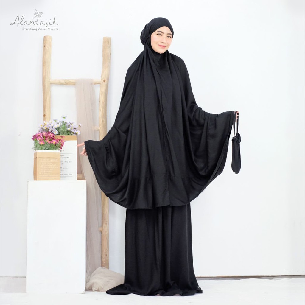 Alantasik-mukena bali Telekung katun rayon polos  jumbo  premium/murah wanita/mukena dewasa R.1