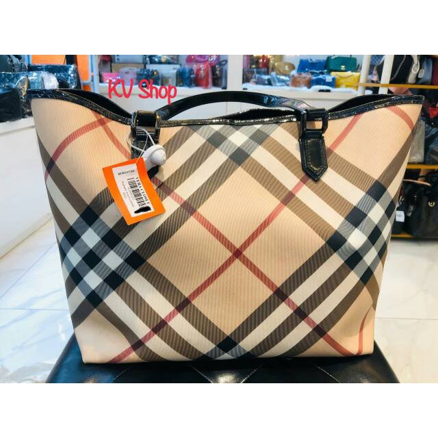 Preloved Authentic Burberry Nova Tote Bag with Small Pouch