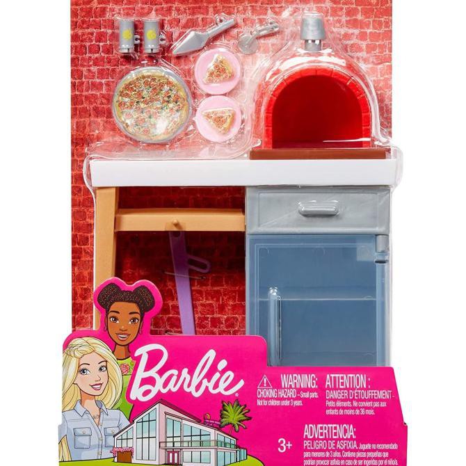 New Arrival MATTEL - Barbie Brick Oven Pizza Outdoor Furniture Playset