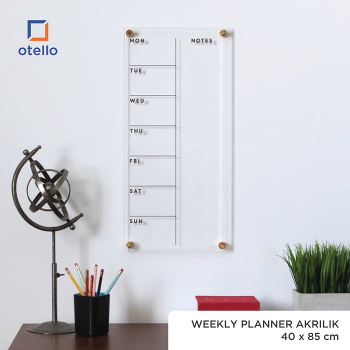 Weekly Planner Akrilik | Wall Planner Dinding | Schedule Board | Acrylic Weekly Planner Papan Jadwal