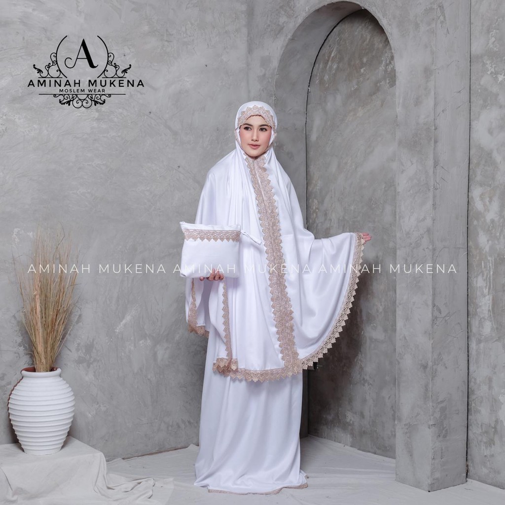 Mukena 2 in 1  Premium / Mukena Sutra Velvet / Mukena Ponco Renda Mewah Sanala