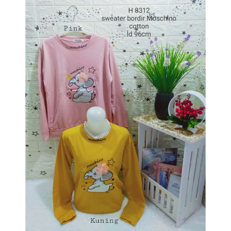 H 8312 sweater bordir Moschino Cotton