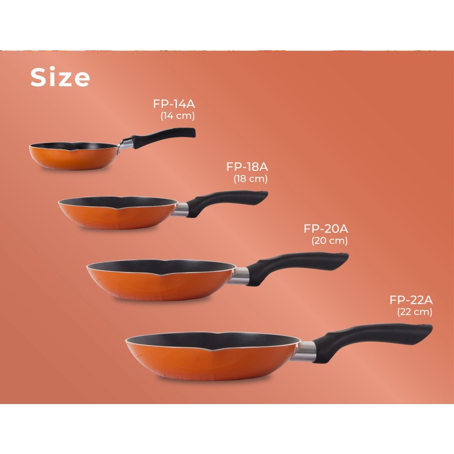 Miyako Panci Penggorengan Anti Lengket 18 cm FP18A Fry Pan