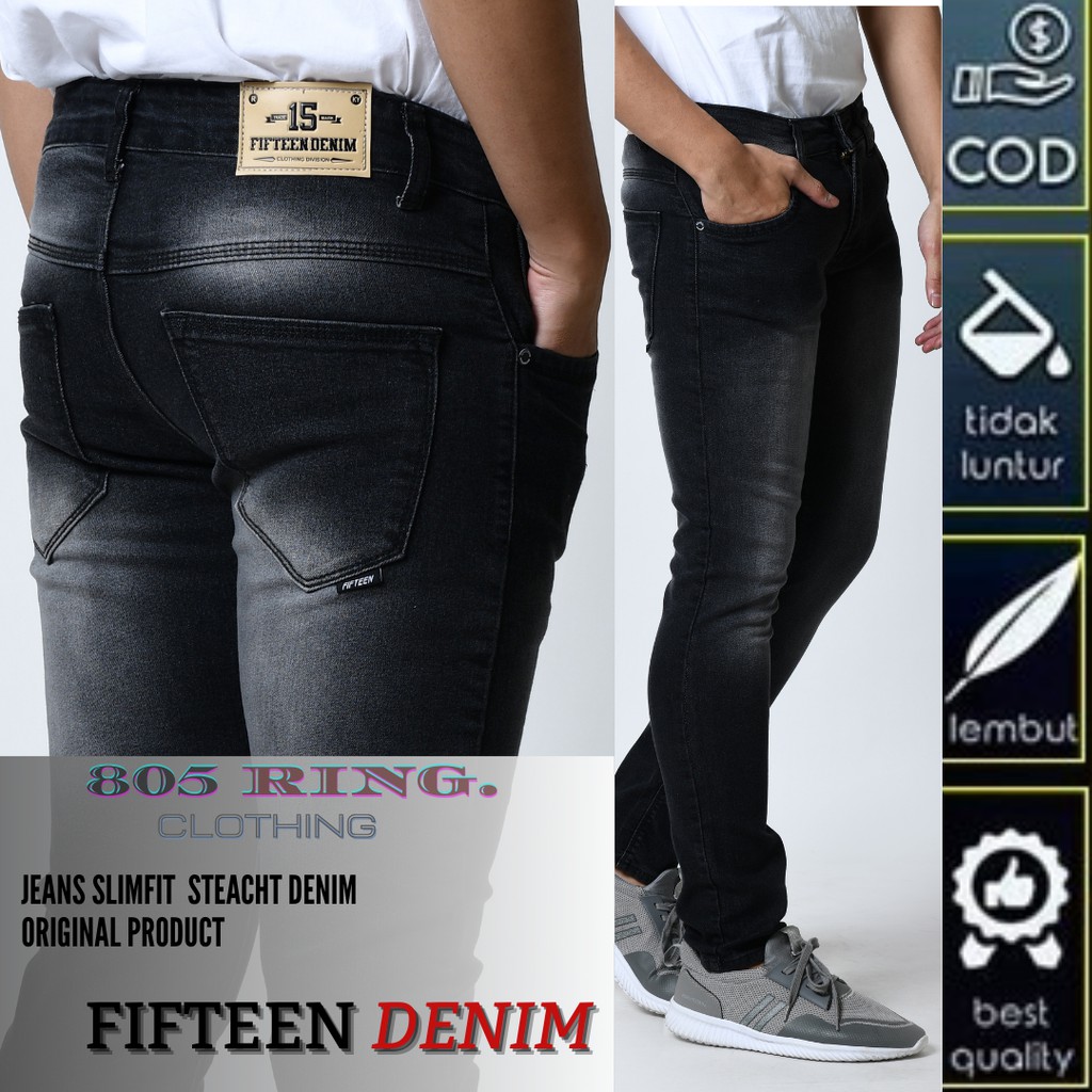 FIFTEEN DENIM Celana Jeans Pria Slimfit Streetch Original New Fifteen Denim / Celana Pria Jeans / Ce