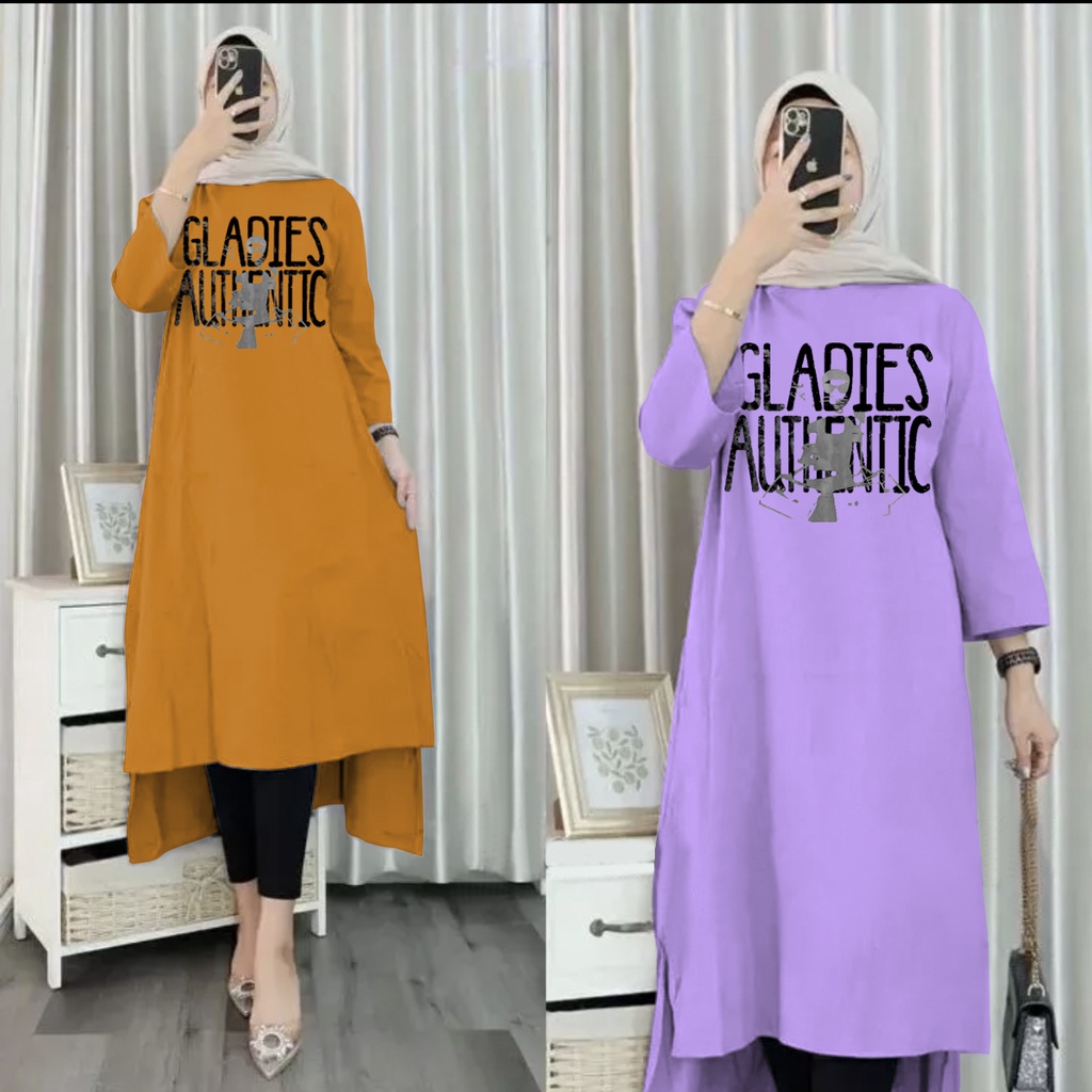 GR LONG TUNIK TERBARU BASIC / MIDI DRESS JUMBO BABYTERRY SR537