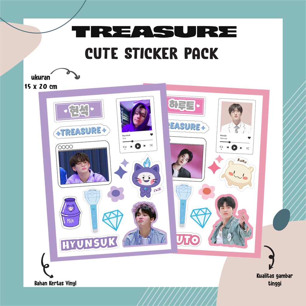 

TREASURE CUTE STICKER PACK SET WALL DECO DIY STIKER