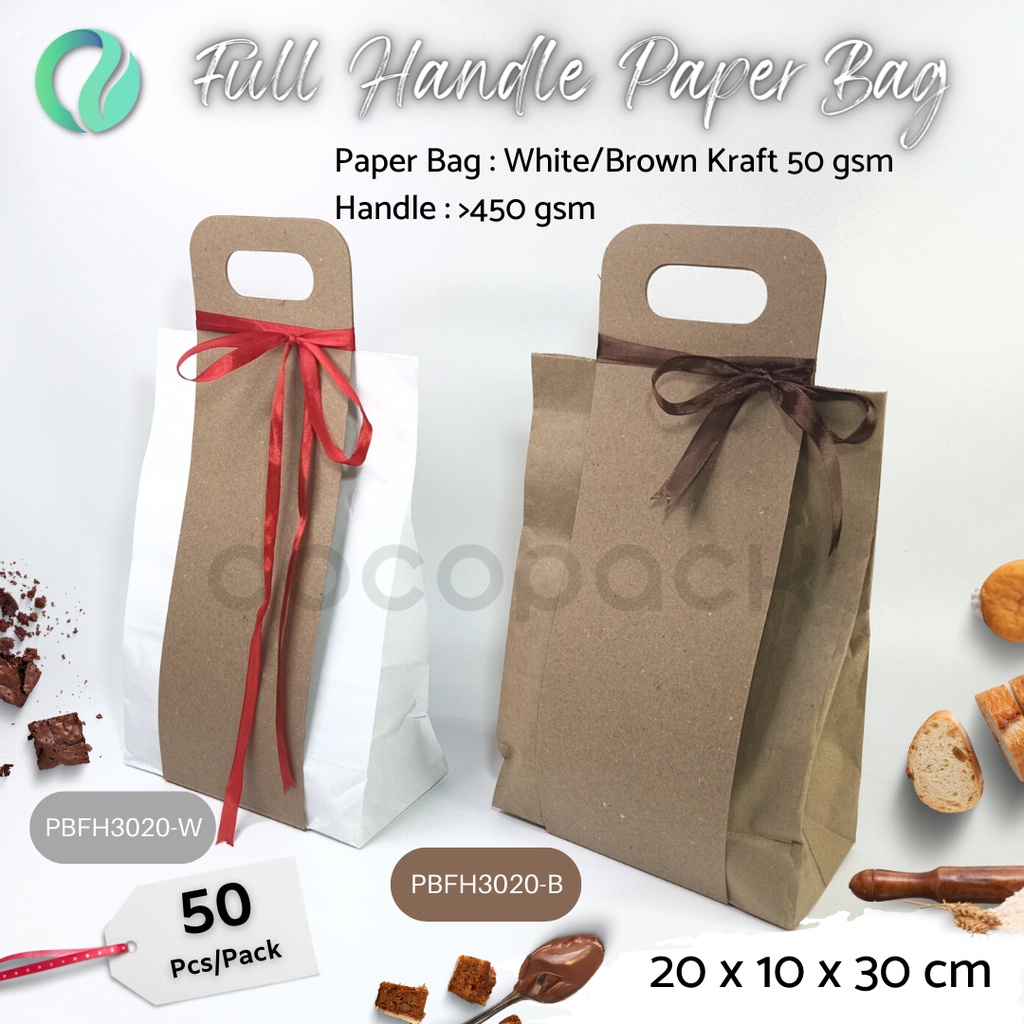 

(10 PCS) Paper Bag Kantong Roti Lunch Paperbag Kraft Polos - PBFH3020