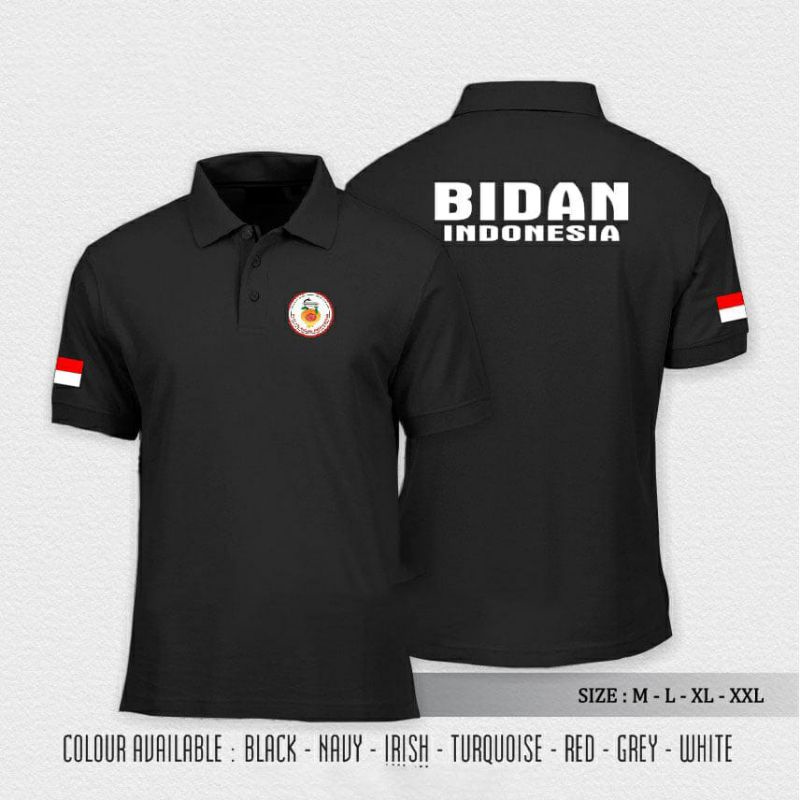 BAJU POLO BERKERAH BIDAN INDONESIA KAOS POLO