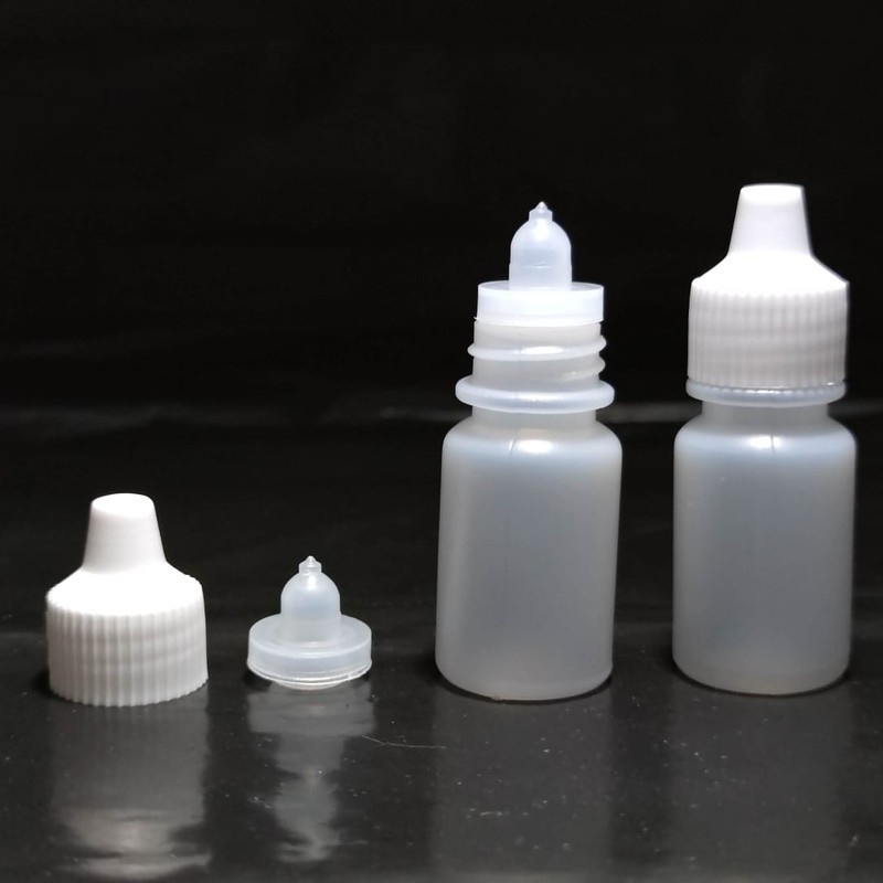 CC botol tetes 15 ml PENTOL POLOS plastik wadah kosong isi ulang putih natural hitam15ml pentil