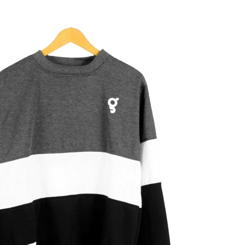 Sweater Crewneck Pria Wanita Kombinasi Switer Cowok Cewek Sweatshirt Premium Distro