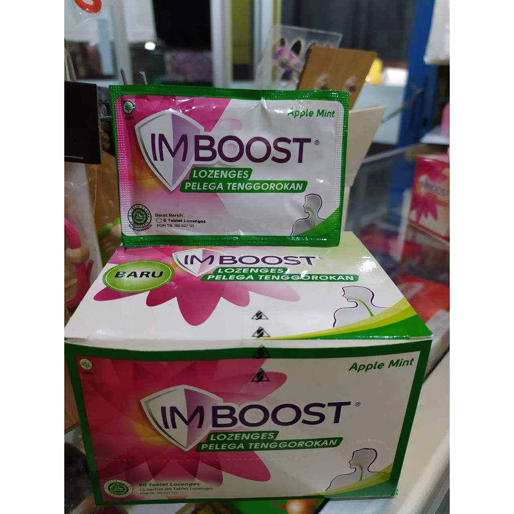 

Imboost Lozenges AppleMint | Permen | Sachet isi 6 butir (apple & cerry mint)