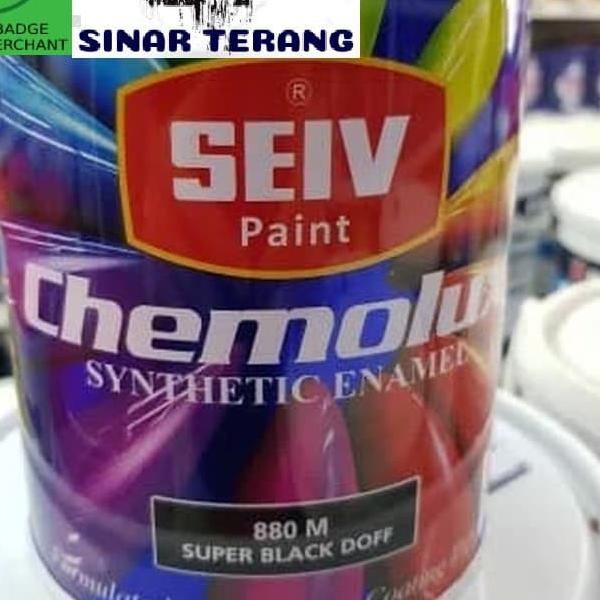 ➲ SEIV / Cat Besi/ Cat kayu Chemolux / PUTIH /HITAM / DOFF ★