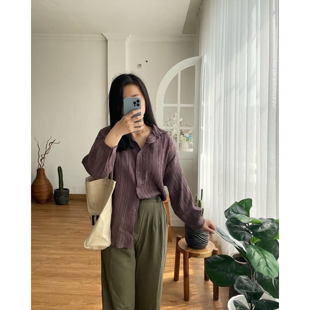 BEFAST - ZEC OOTD Kemeja WENDY / Harri LADY CRUSH Oversize Shirt / Kemeja Oversize Jumbo / Oversize Kekinian Remaja Wanita / Fashion Wanita Kerja / Kem Polos Casual / Terlaris / Trendy