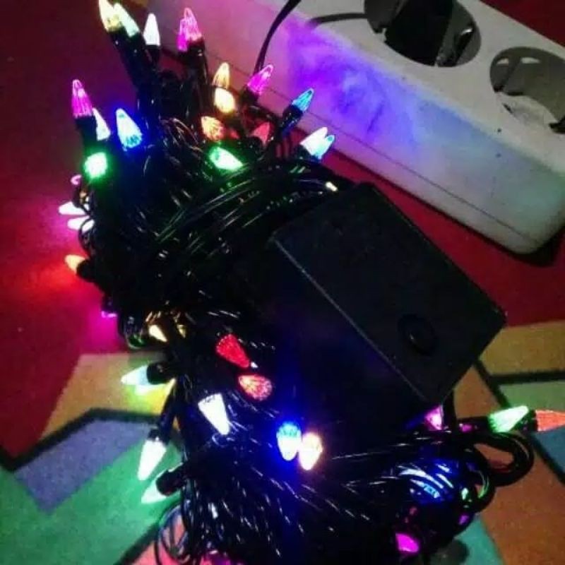 lampu hias tumblr 7 warna kabel hitam 10 meter