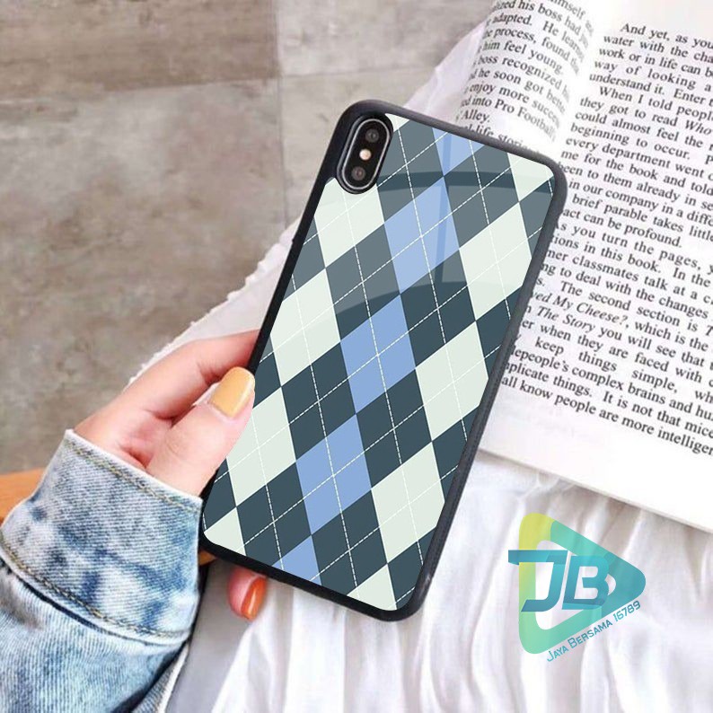 HARDCASE 2D GLOSSY TARTAN OPPO VIVO XIAOMI SAMSUNG REALME IPHONE ALL TYPE JB5689