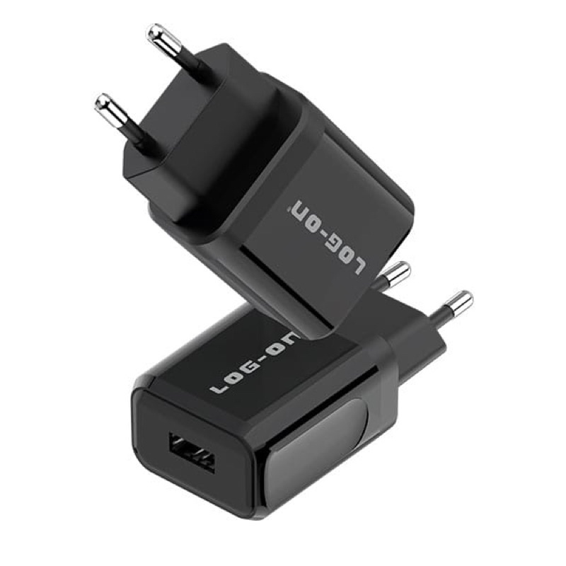 FAST CHARGING ADAPTOR CHARGER - BATOK CHARGER LOG-ON LO-C27 1USB 2.4A