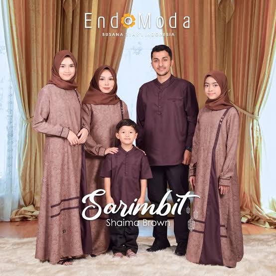 [READY SIAP KIRIM] Sarimbit SHAIMA Brown Ori By ENDOMODA Sarimbiit Keluarga Murah Branded