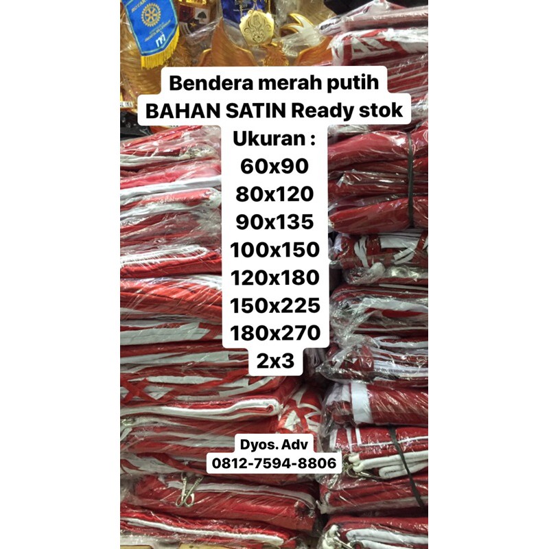 Bendera merah putih satin 2X3 meter