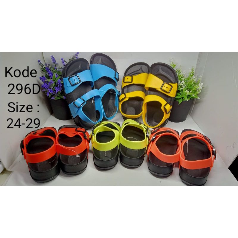 SANDAL ANAK WARNA POLOS SIZE 24-29 kode 296D