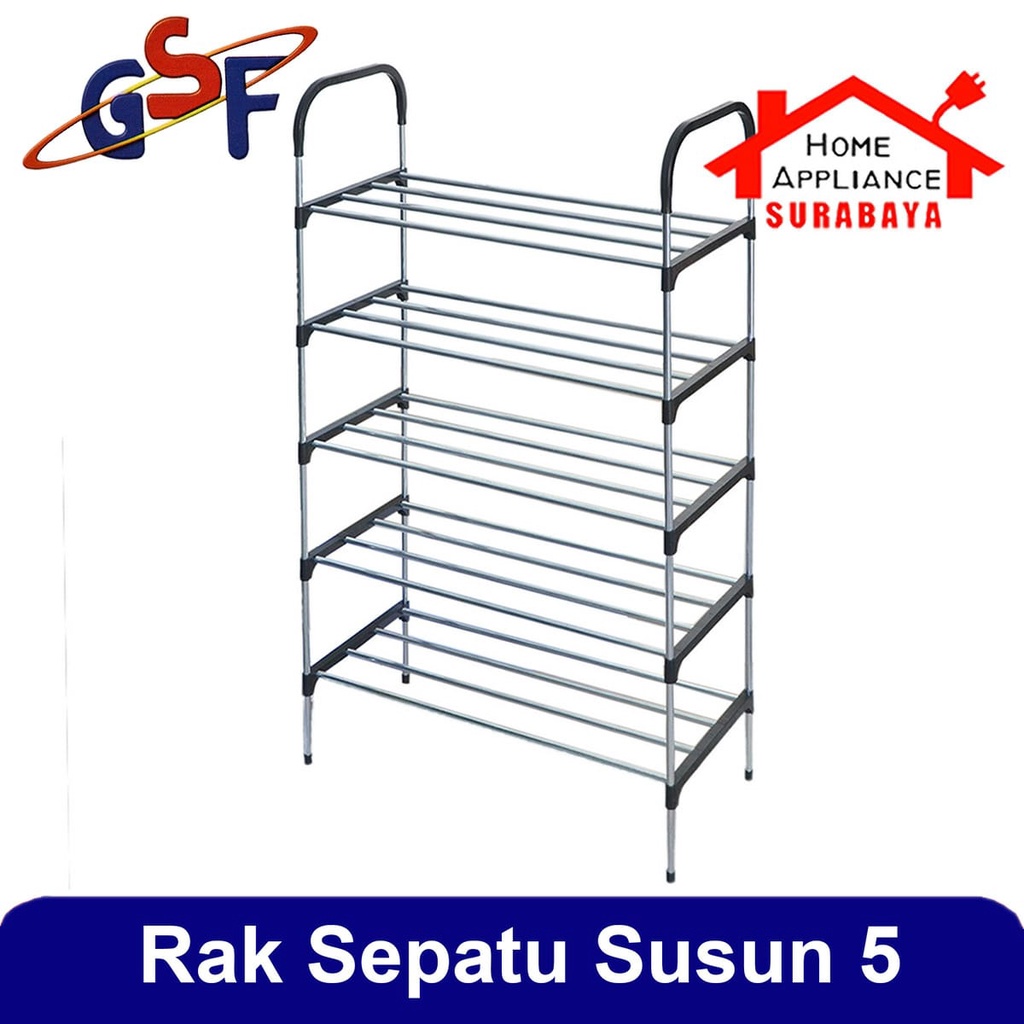 Rak Tempat Sepatu Sandal 5 Susun Lima Portable GSF G 10089 / GSF 4105