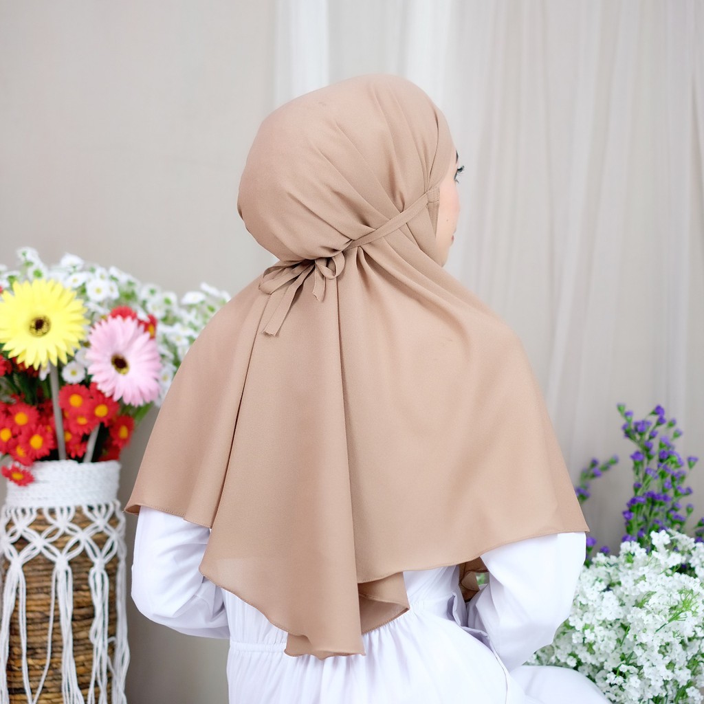 BGMDC - BERGO MARYAM BERGO INSTANT POLOS TALI BAHAN MOSSCREPE FREESIZE / HIJAB MUSLIM / JILBAB