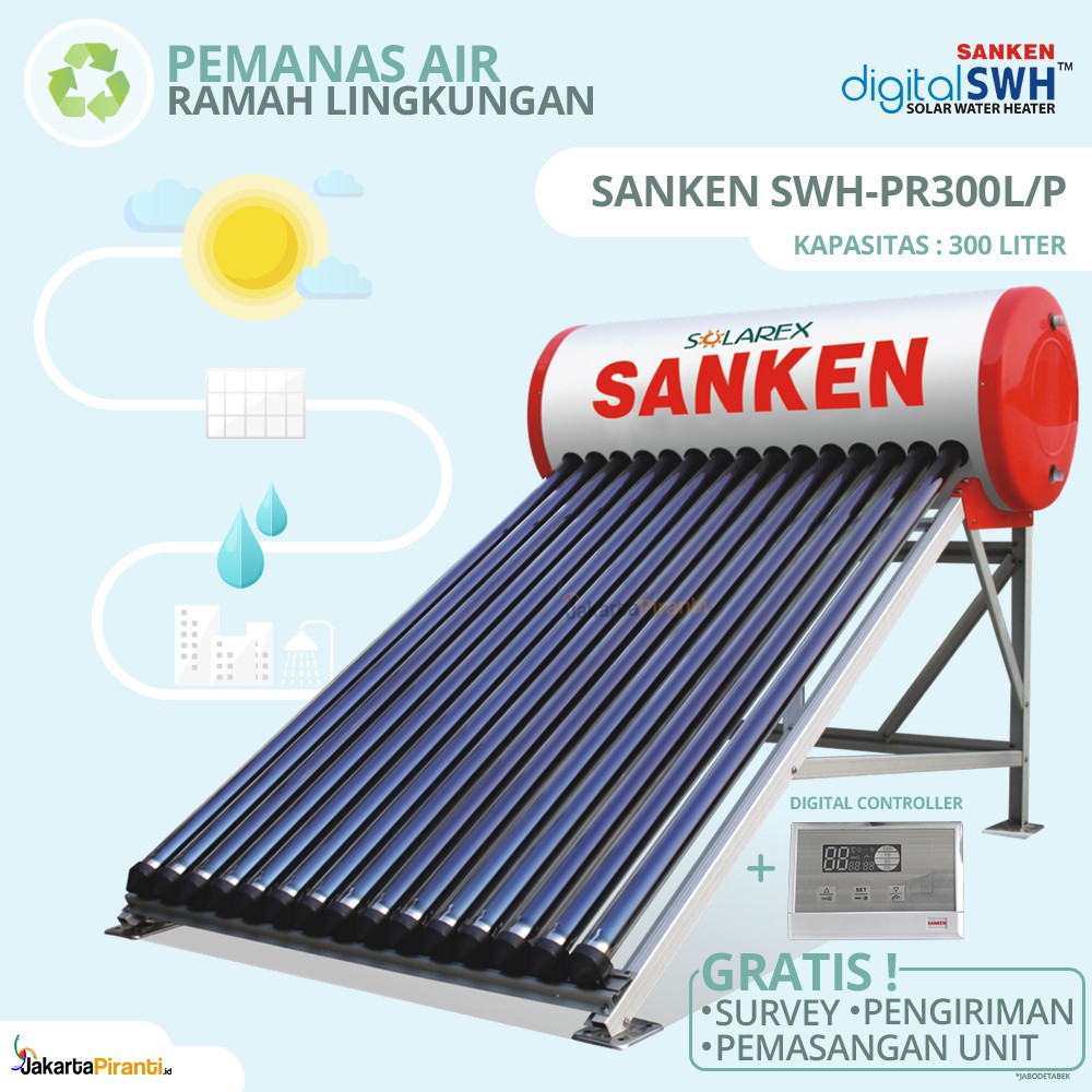 Sanken SWH-PR300L|P Pemanas Air Tenaga Surya