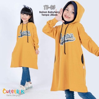  3 14 tahun TB 03 Tunik  Anak Cutetrik Hoodie Baby  Terry  