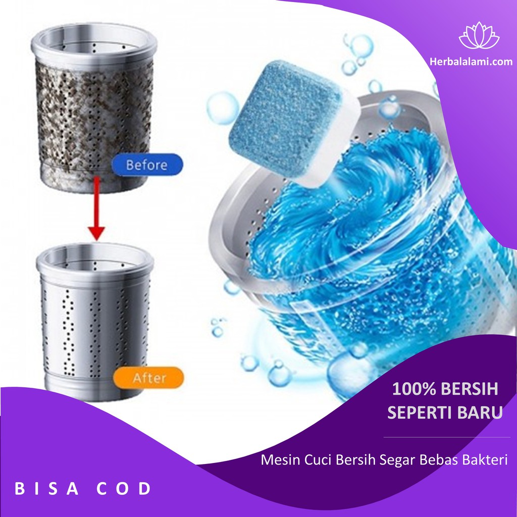 PEMBERSIH MESIN CUCI 1 TABUNG 2 TABUNG BUKAAN ATAS TABLET PUTTO SABUN PENCUCI TABUNG
