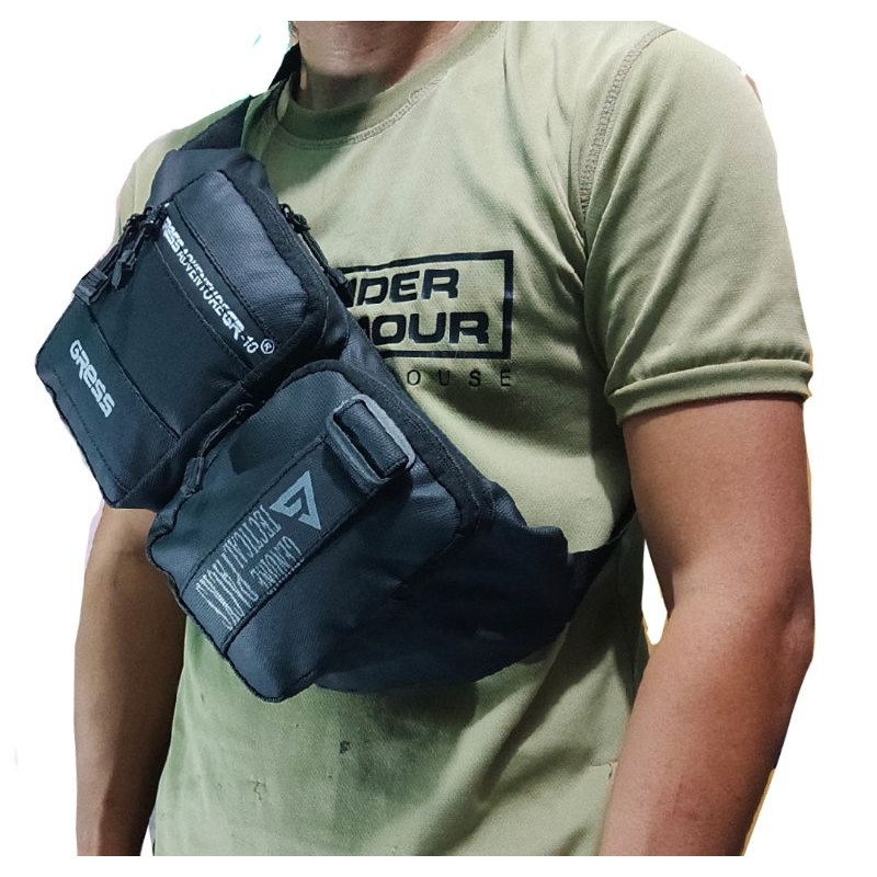 tas selempang pria pinggang waistbag outdoor gress tactical