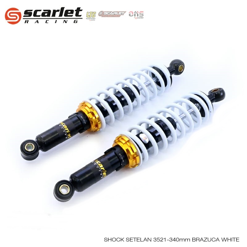 Shockbreaker SCARLET 280 320 340 360 BRAZUCA 3521 Shock absorber SKOK SHOCKBREAKER UNIVERSAL ALL MOTOR BEBEK MOTOR BESAR PEREDAM KEJUT ALL MOTOR SEGALA MOTOR