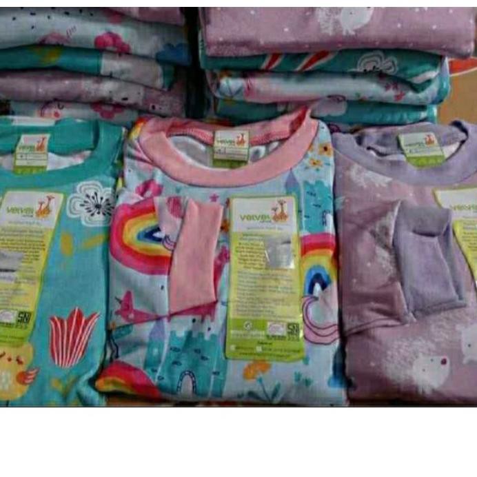 C03 ✂ VELVET JUNIOR DREAMWEAR-3SETEL PIYAMA GIRL OVER THE RAINBOW  BIG SIZE 2 3 4 5 6 7 8 9 ,..,..,