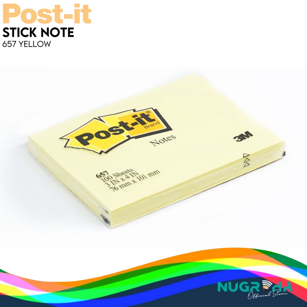 

STICK NOTE / STICKY NOTE 3M POST-IT 657 YLW 73X98.4