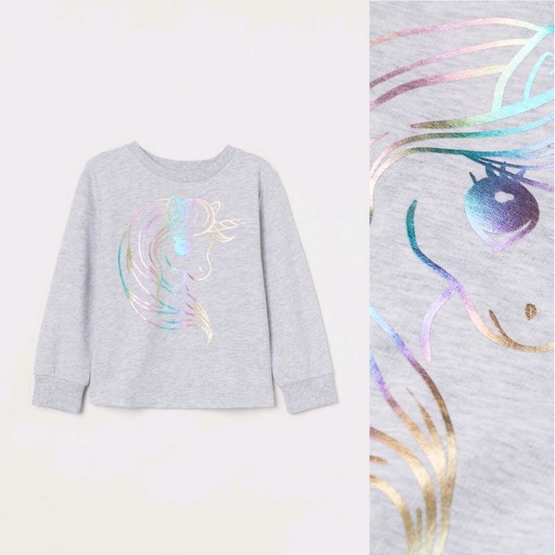 Baju Kaos Sweater Sweatshirt Anak Perempuan Unicorn H&M HnM HM Authentic (size 6-8y) - ORIGINAL Stor