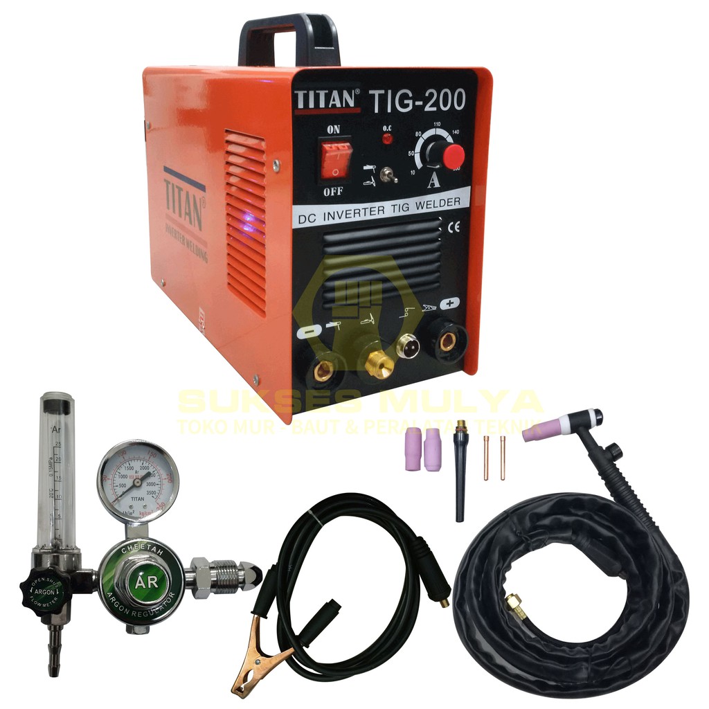 Mesin Las  Argon  Titan 200 A Trafo Las  Inverter TIG 