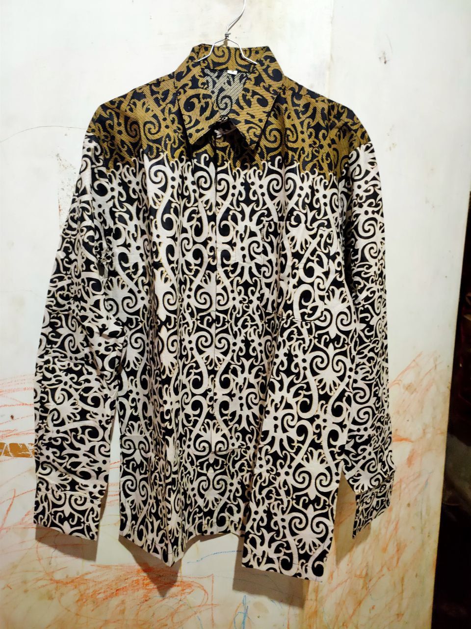 Kemeja Batik Semi Sutra Shyntetic Premium Exclusive Puring Istimewa Bahu Pakai Busa