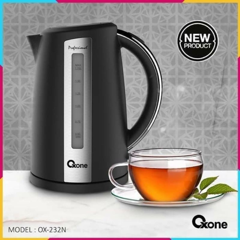 Oxone Teko Listrik Ox-232N Electric Kettle 1.7L- Hitam