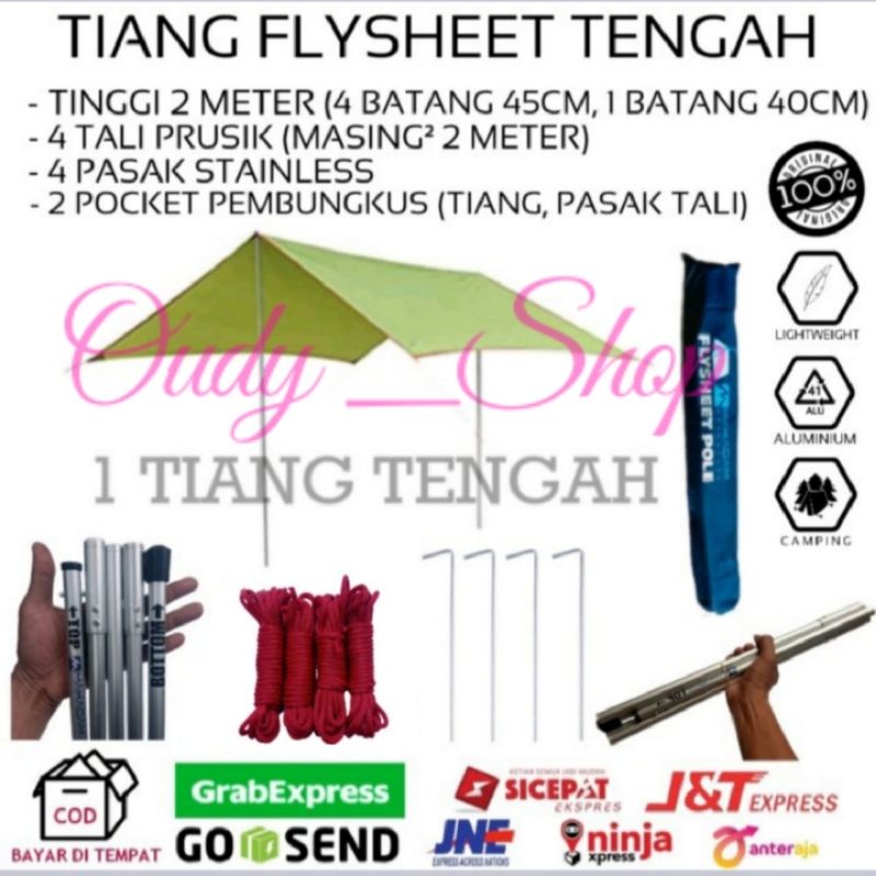 Tiang Frame Flysheet Tenda Gunung Tiang Aluminium Ultralight