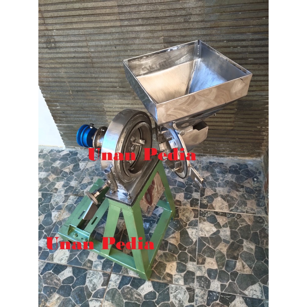 Mesin Grinder Kopi Stainless - Mesin Pembuat Tepung - Mesin Disk Mill Penepung Kopi, Jagung, Beras, 