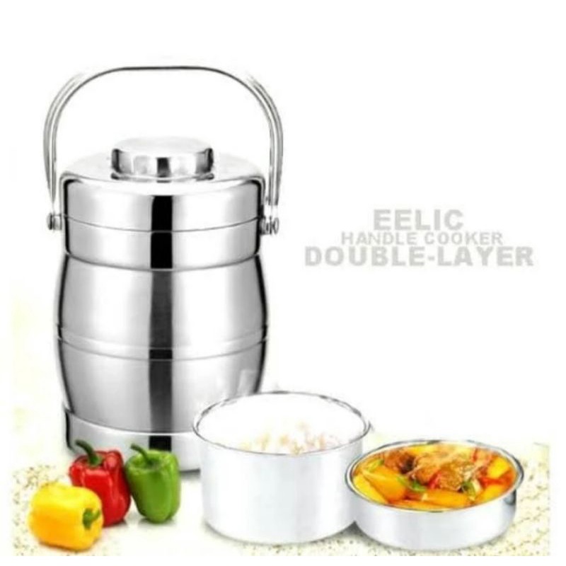 Rantang Tunggal 2 liter / handpan bekal / rantang stainless steel