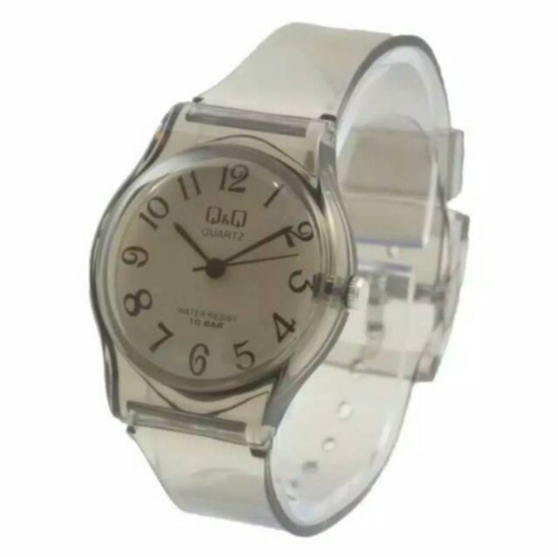 (Grosir)Jam Tangan Wanita Q&amp;Q Traspadan Murah Strap Rubber(Terima Cod)