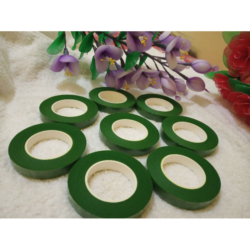 Promo floral tape isi 12 roll/Solasi Floral tape hijau , floraltape 20 yard.