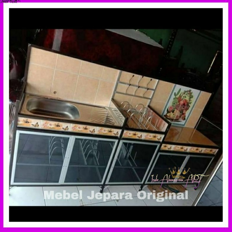 Wastafel & Meja Kompor Kitchen set Bahan Alumunium