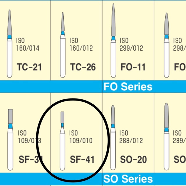 High Speed Bur SF 41 / Dental Bur AZDENT / Bur Gigi Diamond